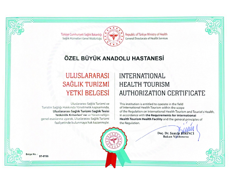 International Health Tourism Authorization Certificate